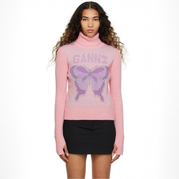 GANNI Butterfly Turtleneck Sweater GANNI Butterfly Turtleneck Sweater